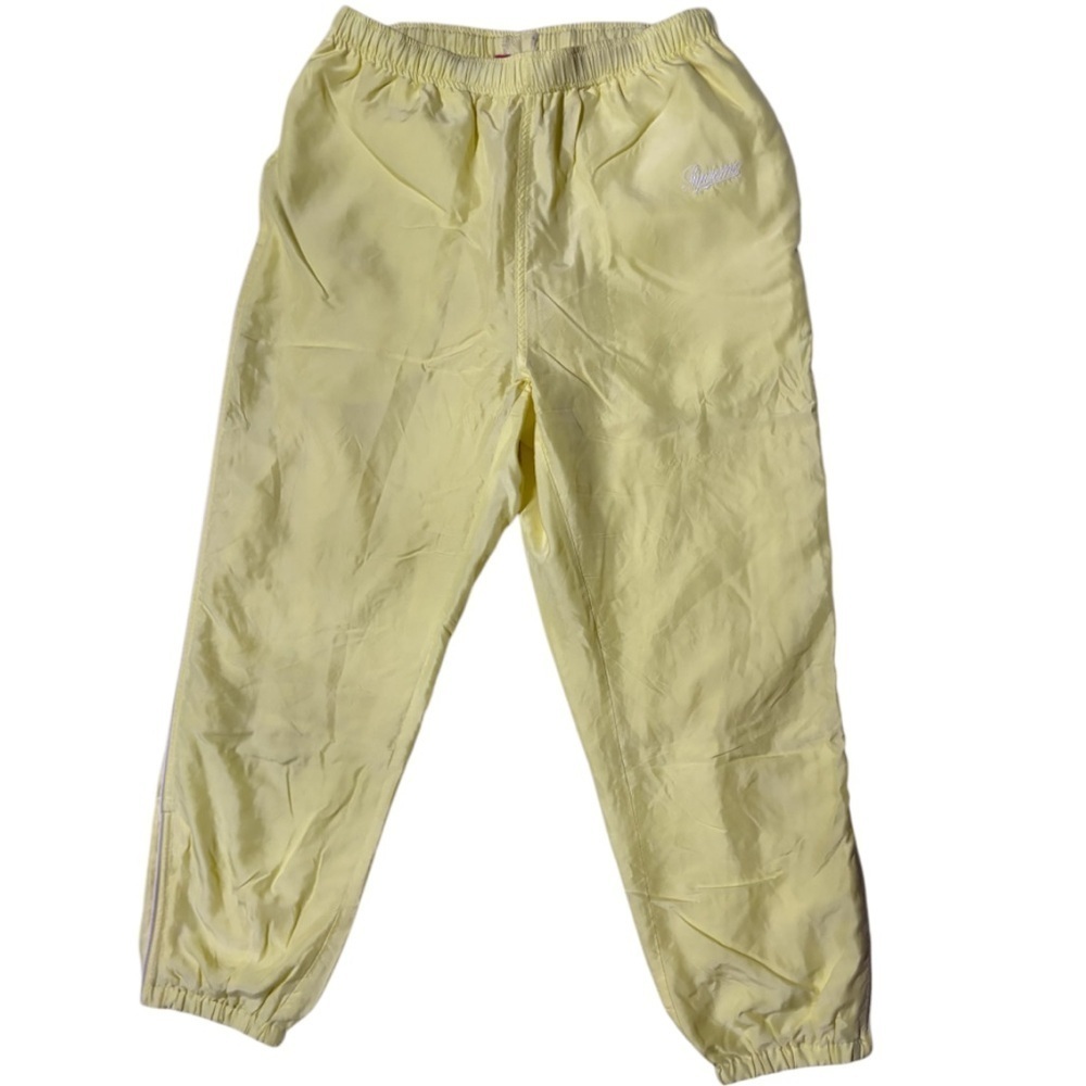 SUPREME  Men’s Lemon Yellow Silk Sweat Pants